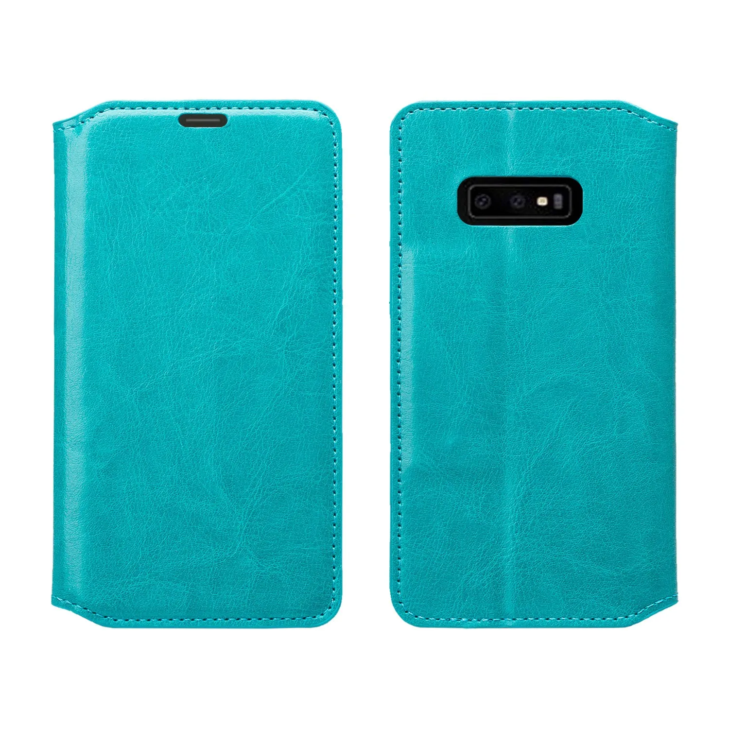 Samsung Galaxy S10e Case, Pu Leather Wallet Case [Kickstand] with ID & Credit Card Slots for Galaxy S10e - Teal