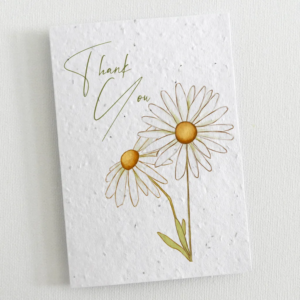 Set of 6 Plantable Thank You Cards - Botanical
