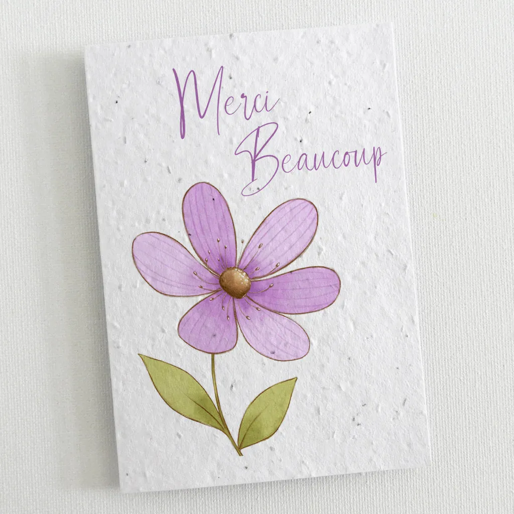 Set of 6 Plantable Thank You Cards - Botanical