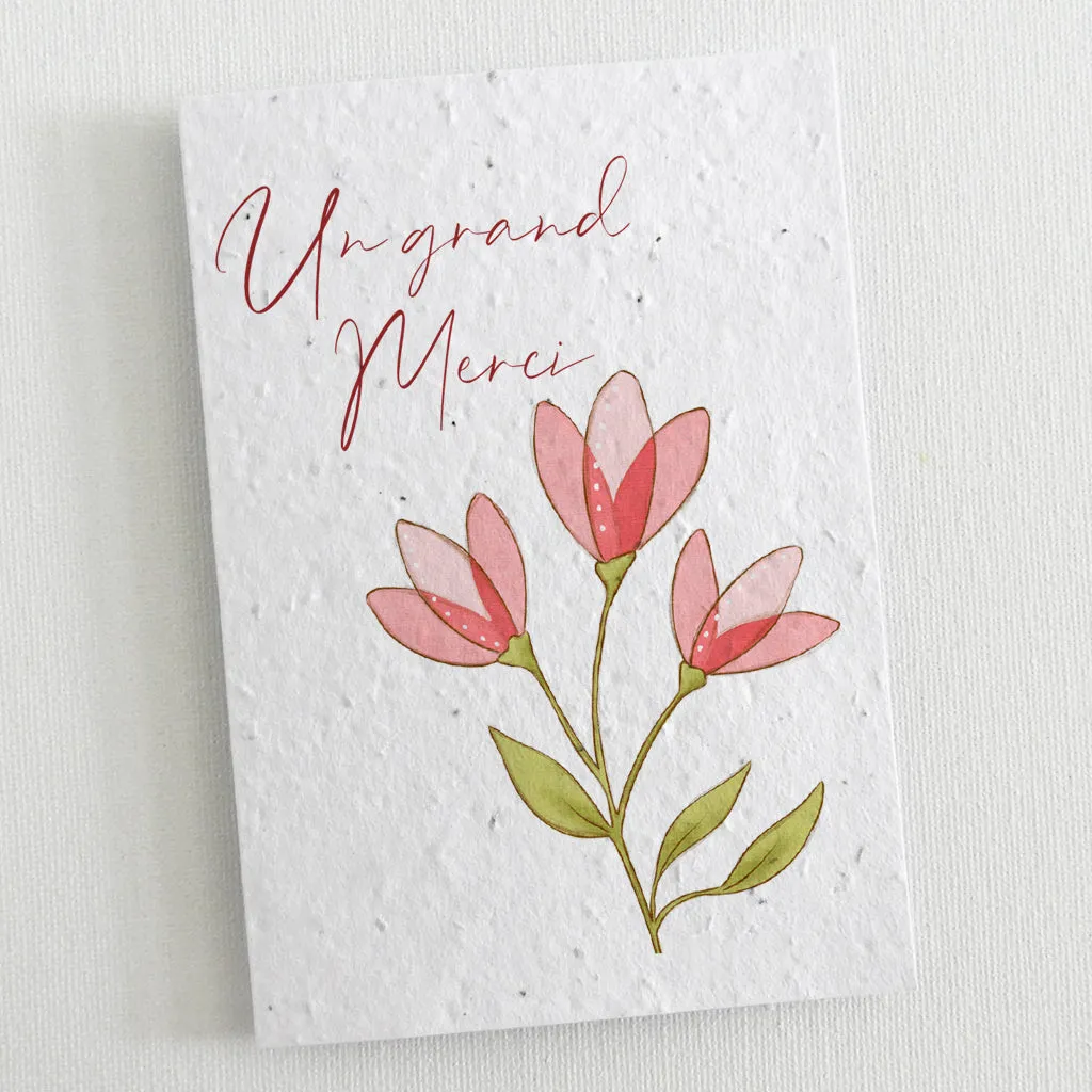 Set of 6 Plantable Thank You Cards - Botanical