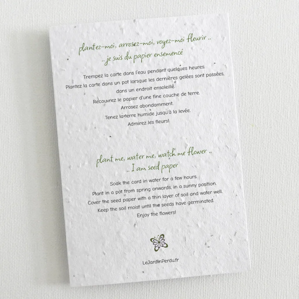Set of 6 Plantable Thank You Cards - Botanical