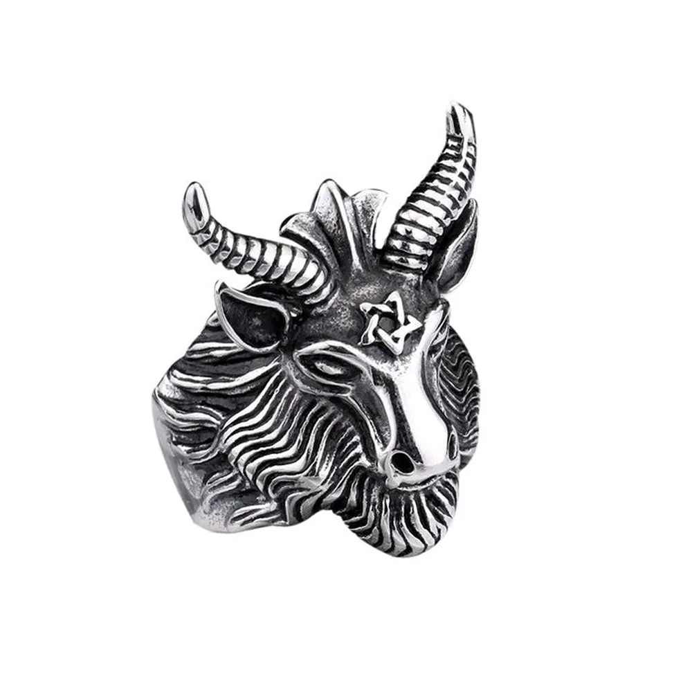 SHEEP GOAT HEAD RING