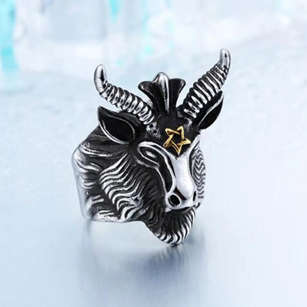SHEEP GOAT HEAD RING