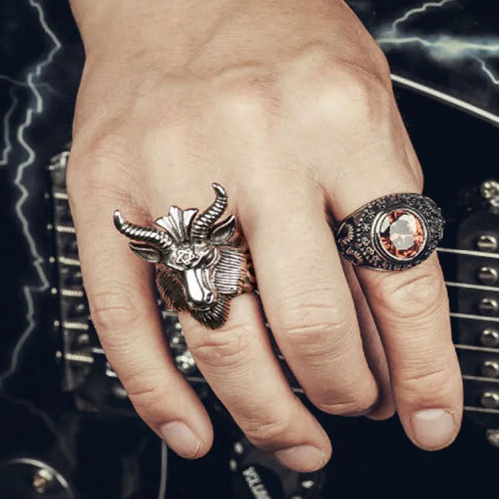 SHEEP GOAT HEAD RING