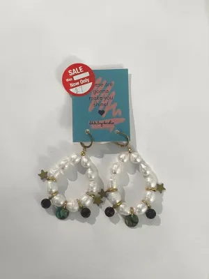 Shh by Sadie Freshwater Pearl Charm Earrings