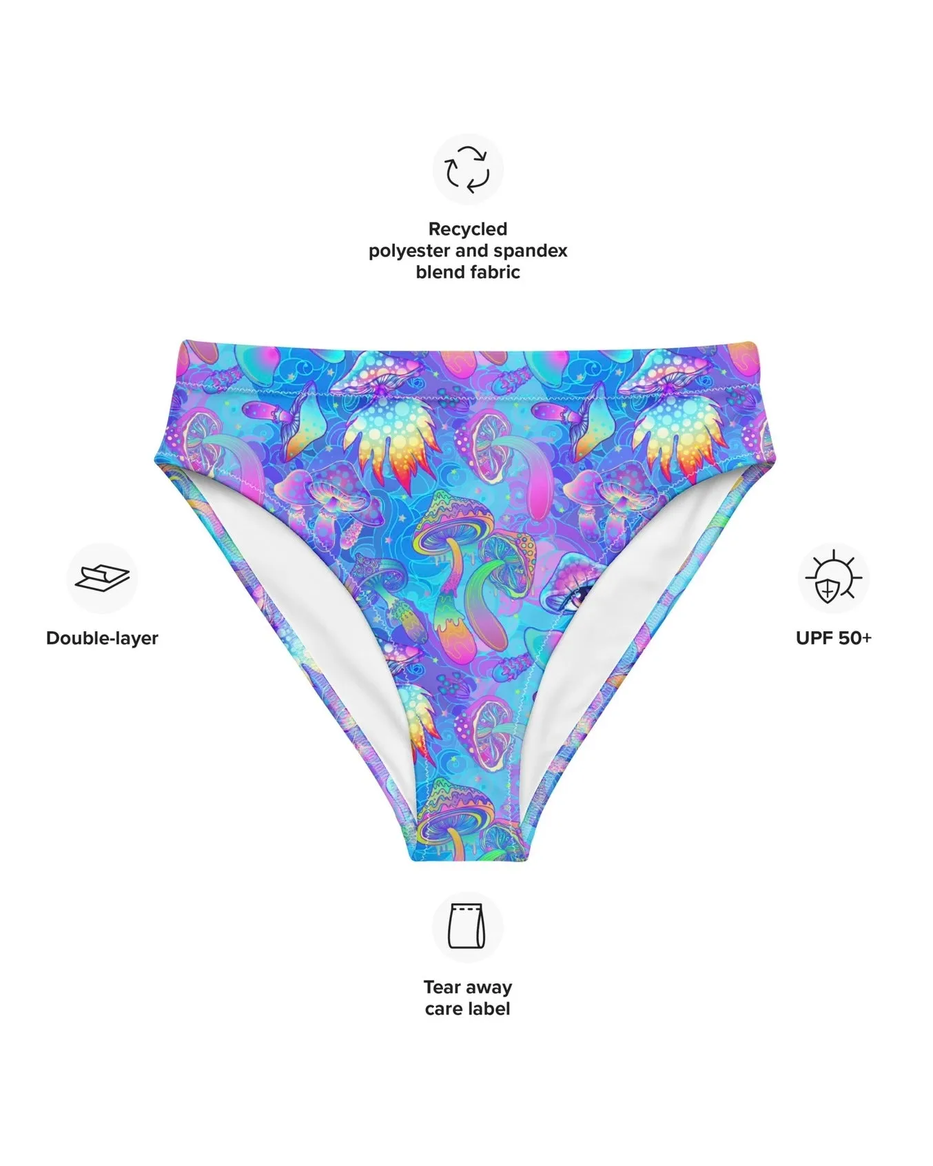 Shroomin Blue High Waisted Bottoms