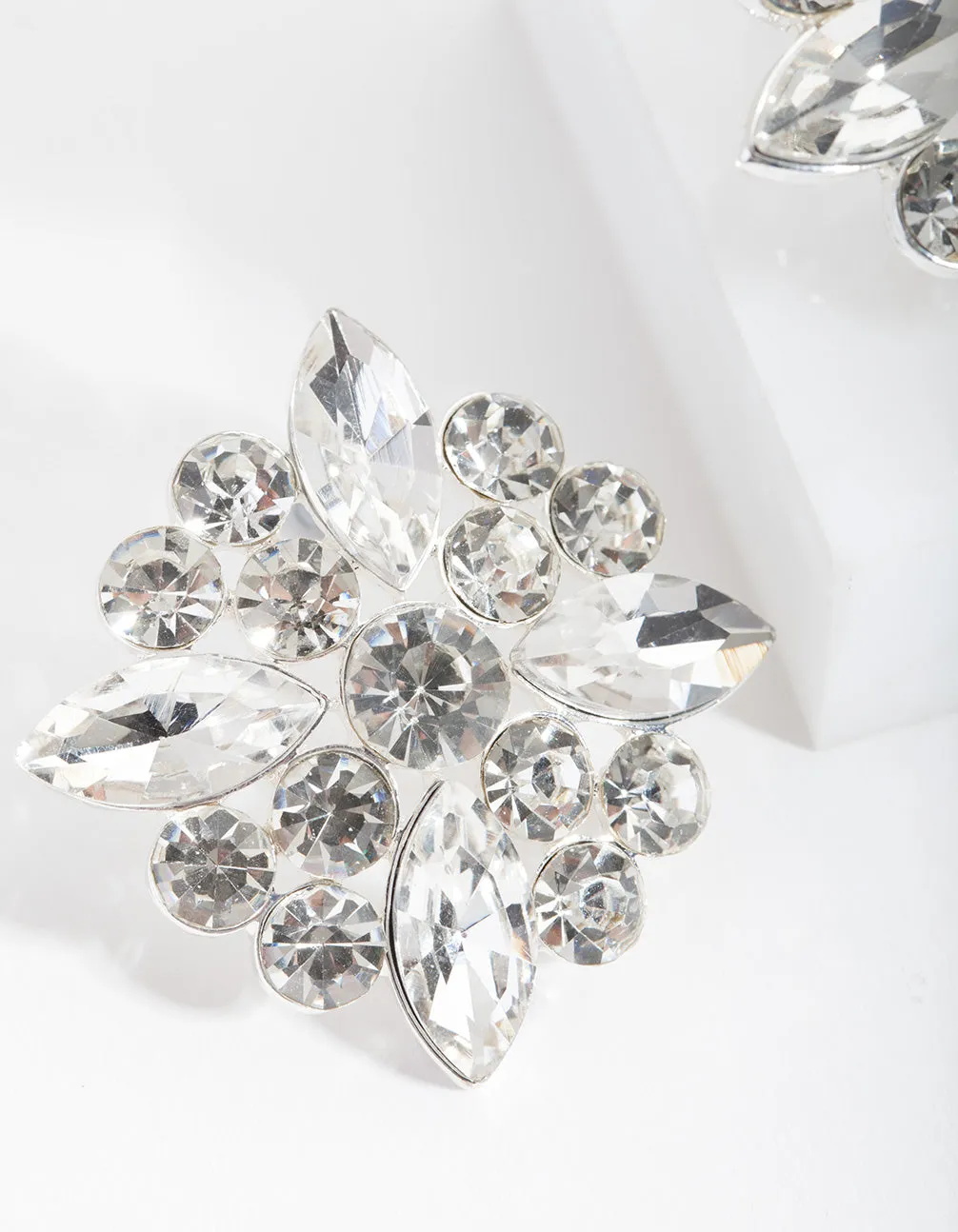 Silver Vintage-Style Stud Earrings