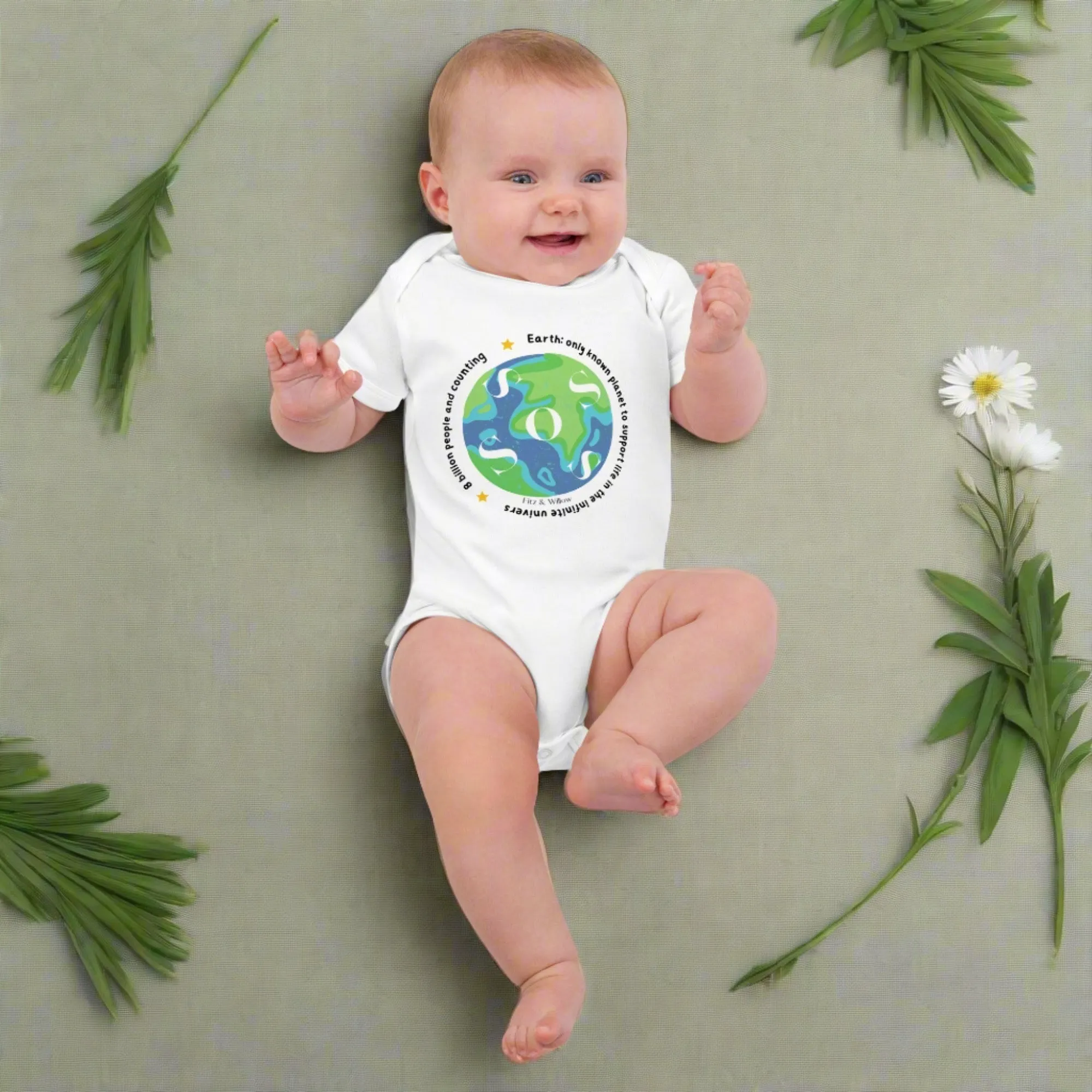 SOS Earth, Organic cotton baby bodysuit