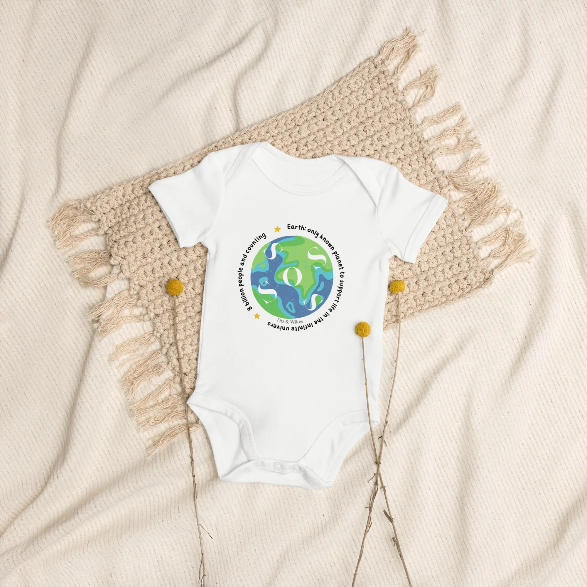 SOS Earth, Organic cotton baby bodysuit