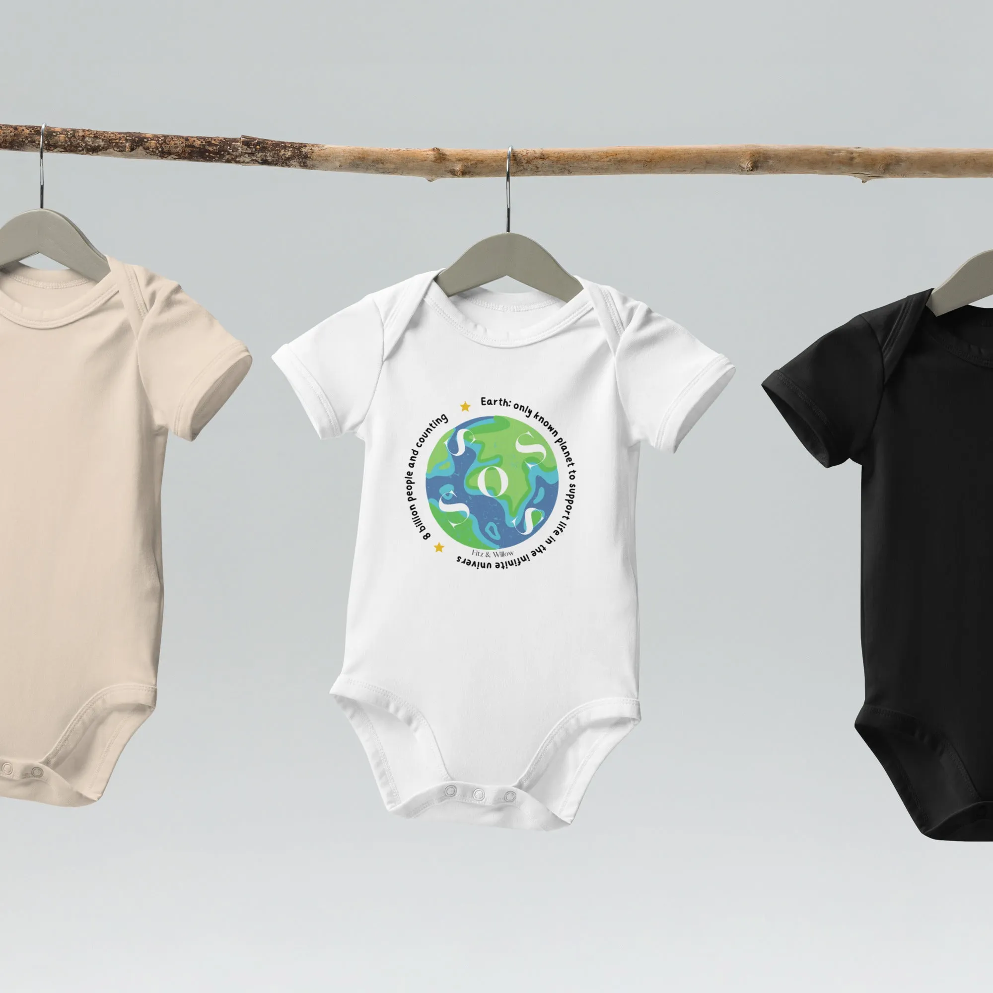 SOS Earth, Organic cotton baby bodysuit