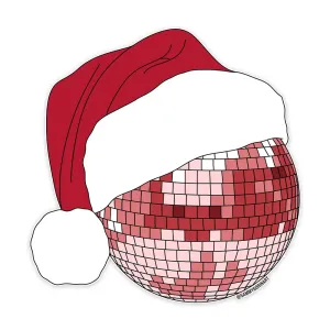 Sticker - Santa Hat Disco Ball