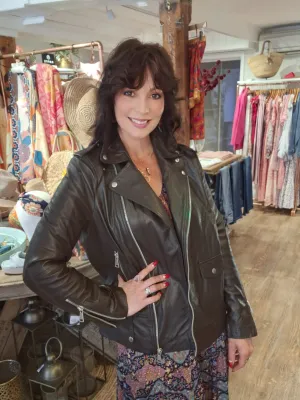 Studded Leather Jacket in Java