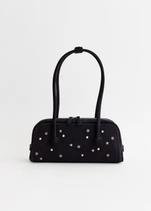 Studded Soft Baguette Bag
