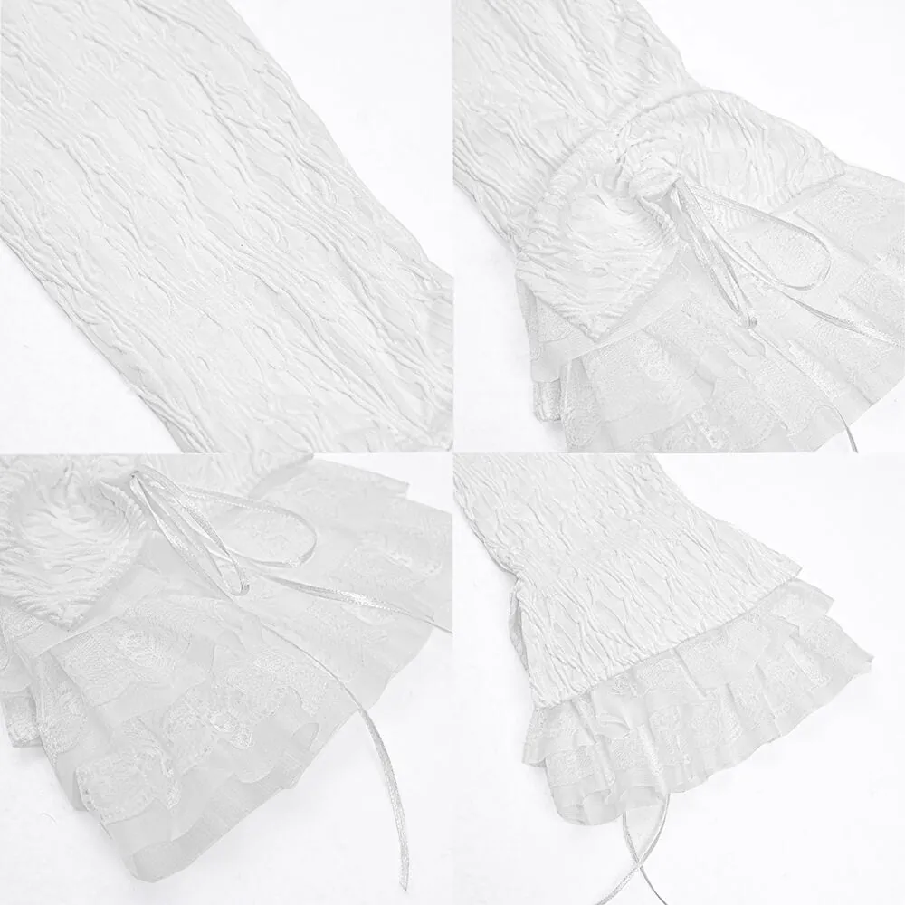 Tiered Ruffled Ballet-Inspired Flare Leg Warmers