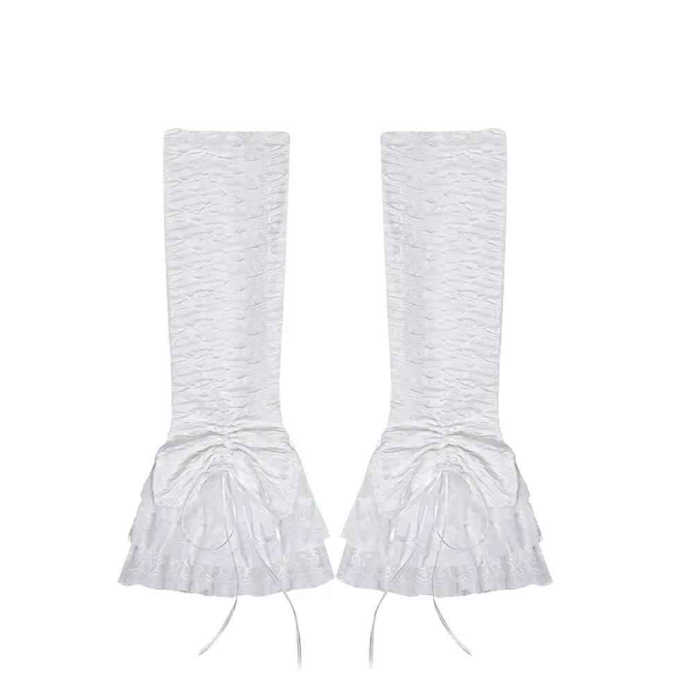 Tiered Ruffled Ballet-Inspired Flare Leg Warmers
