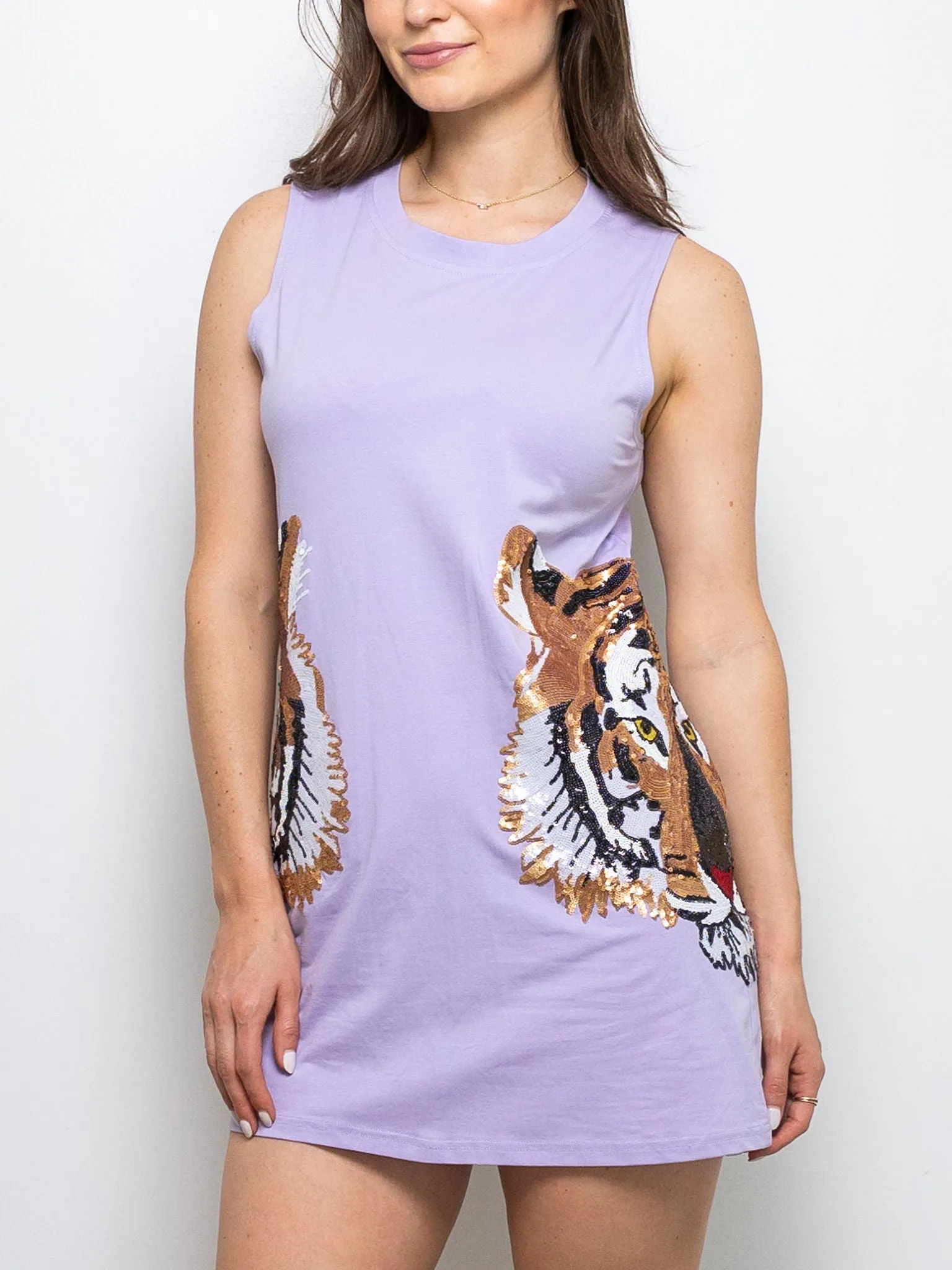 Tiger Head Tank Dress