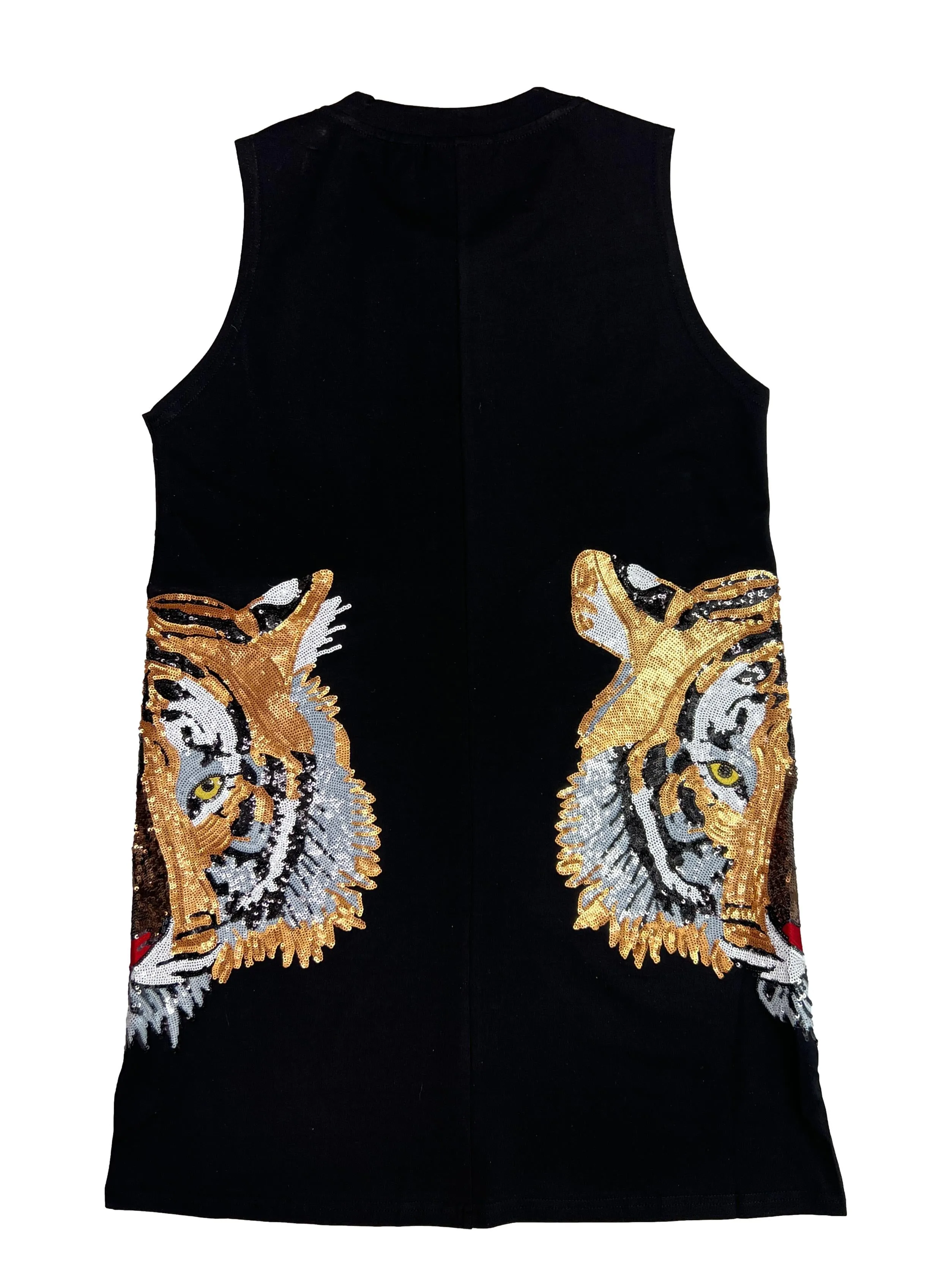 Tiger Head Tank Dress