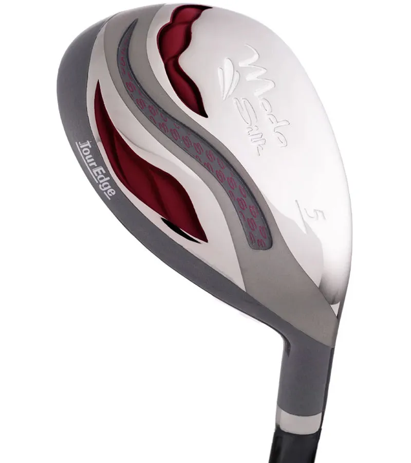 Tour Edge Moda Silk Womens Complete Golf Set - Cart Bag- Silver/Ruby