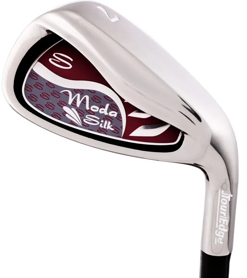 Tour Edge Moda Silk Womens Complete Golf Set - Cart Bag- Silver/Ruby