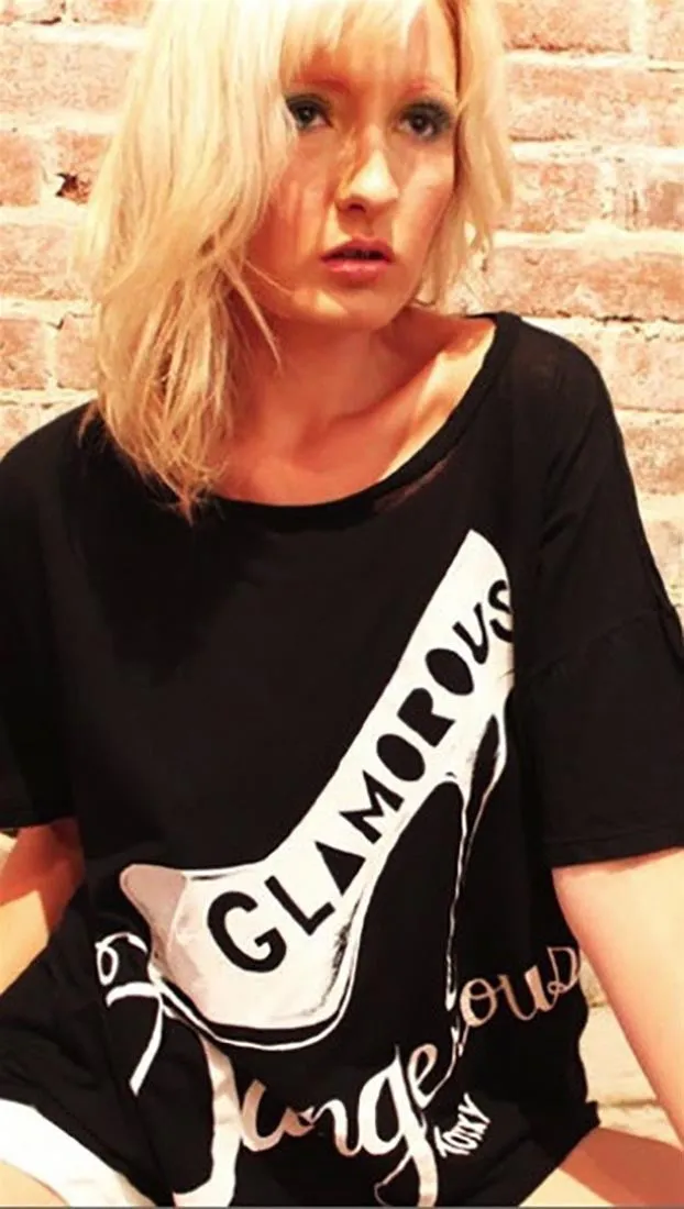Toxxy Glamourous Short Sleeve Tee in Black