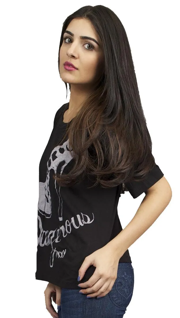 Toxxy Glamourous Short Sleeve Tee in Black