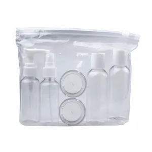 Transparent Cosmetic Bag & Bottle set