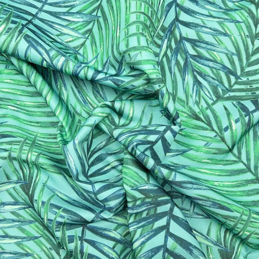 Tropical Leaves Water Resistant Fabric