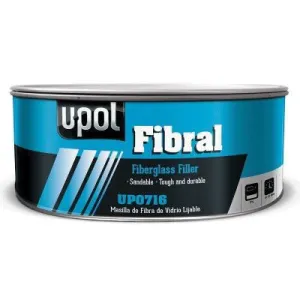U-POL® FIBRAL UP0717 Fiberglass Filler, 1.3 L Can, Yellow, Fibrous/Paste