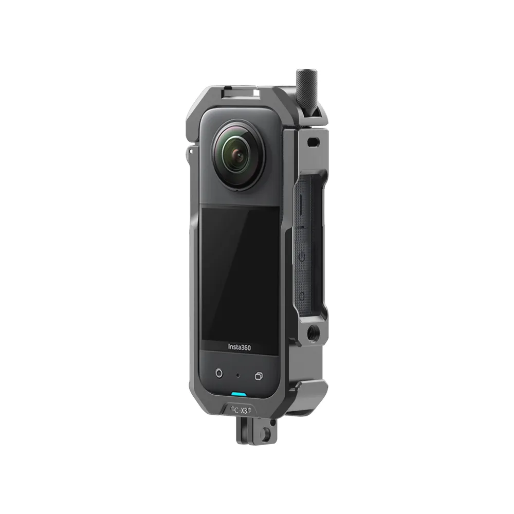 Ulanzi C-X3 Aluminum Alloy Cage for Insta360 One X3 with Manual Locking Knob, Built-in Gasket and 1/4"-20 Screw Hole for Mounting | 3197