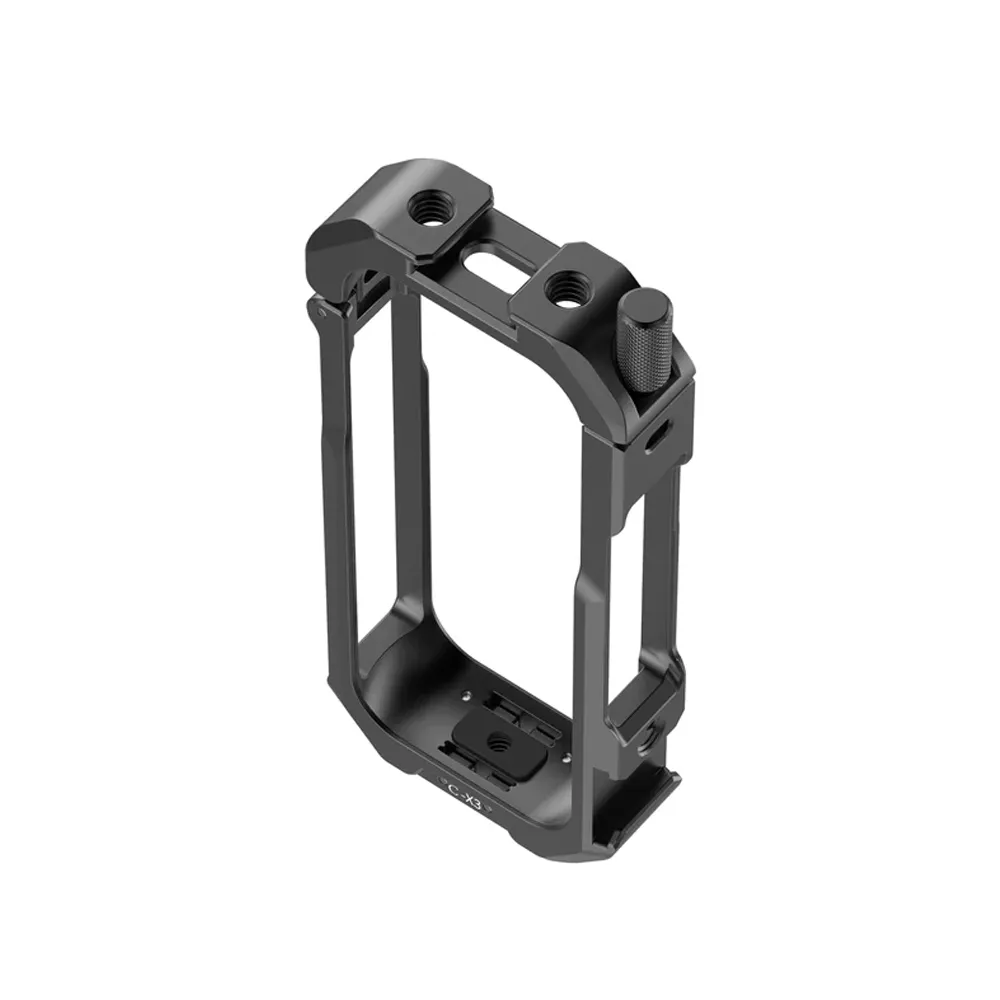 Ulanzi C-X3 Aluminum Alloy Cage for Insta360 One X3 with Manual Locking Knob, Built-in Gasket and 1/4"-20 Screw Hole for Mounting | 3197