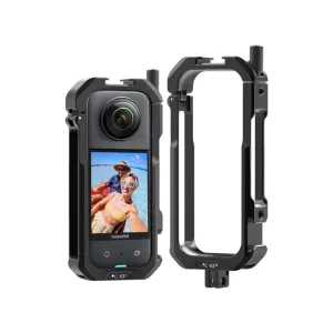 Ulanzi C-X3 Aluminum Alloy Cage for Insta360 One X3 with Manual Locking Knob, Built-in Gasket and 1/4"-20 Screw Hole for Mounting | 3197