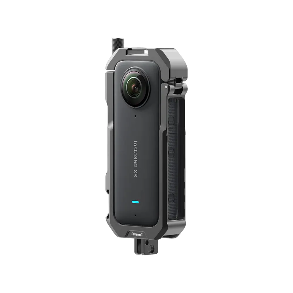 Ulanzi C-X3 Aluminum Alloy Cage for Insta360 One X3 with Manual Locking Knob, Built-in Gasket and 1/4"-20 Screw Hole for Mounting | 3197