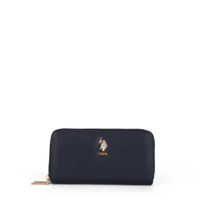 US POLO ASSN. WOMEN NEWJONES L DOUB ZIP WALLET IN NAVY