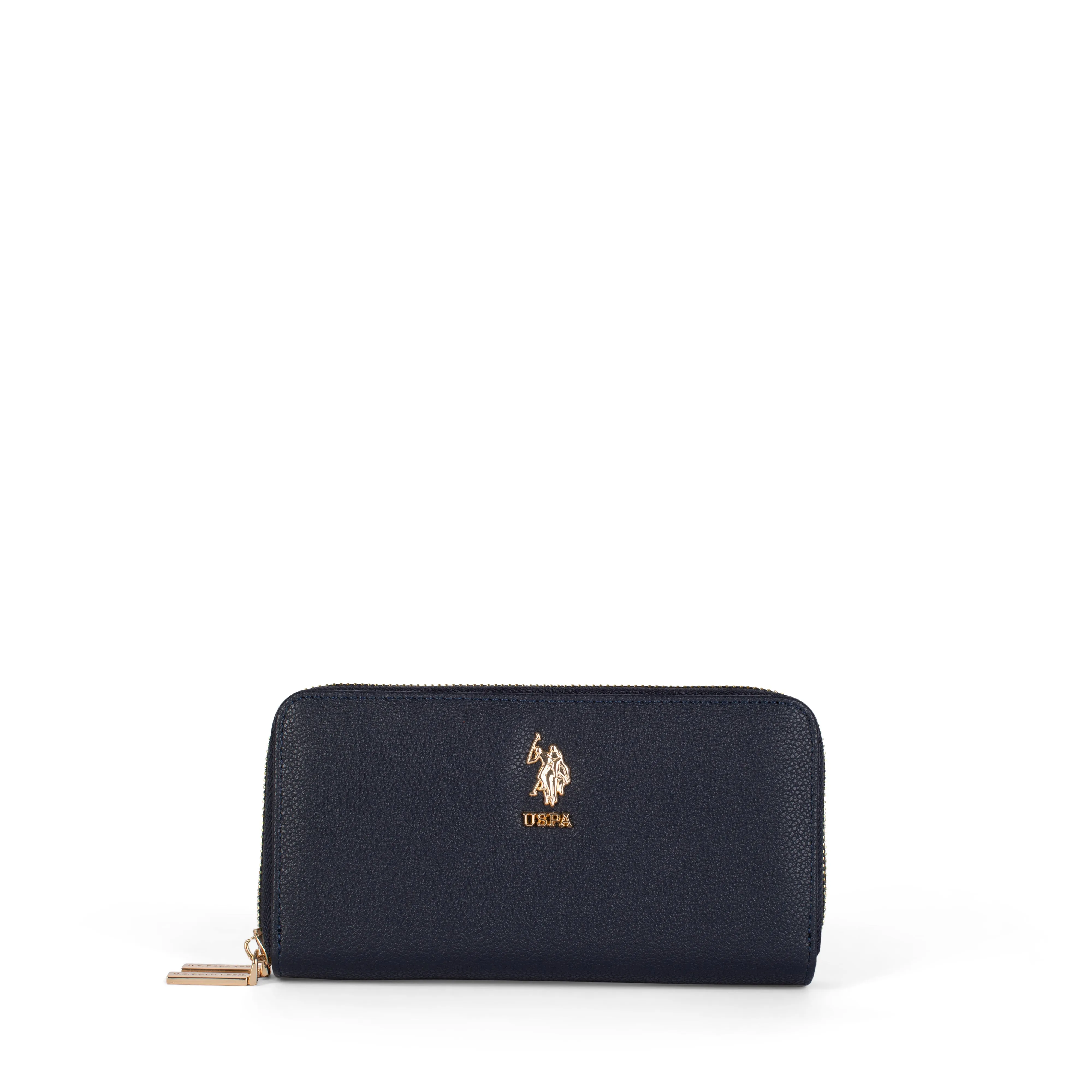 US POLO ASSN. WOMEN NEWJONES L DOUB ZIP WALLET IN NAVY