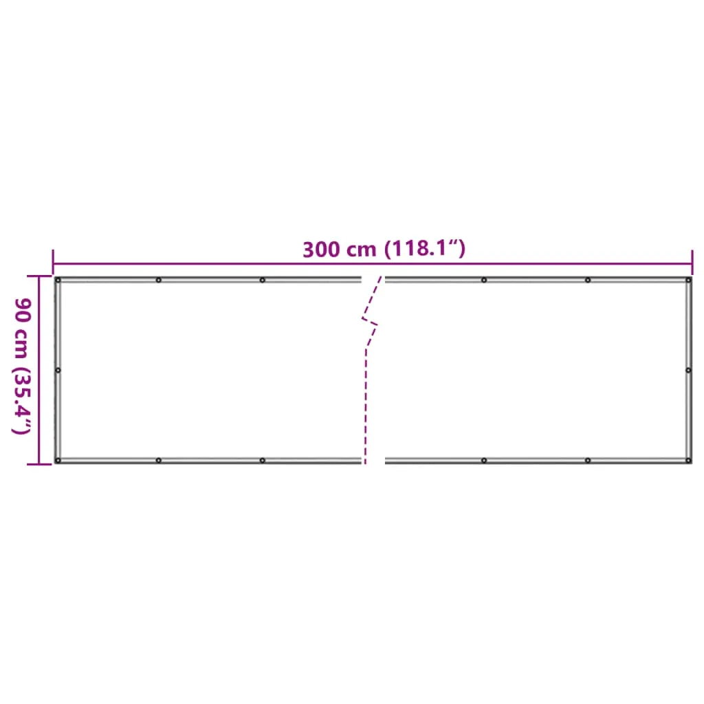 vidaXL Balcony Screen Anthracite 90x300 cm Oxford Fabric