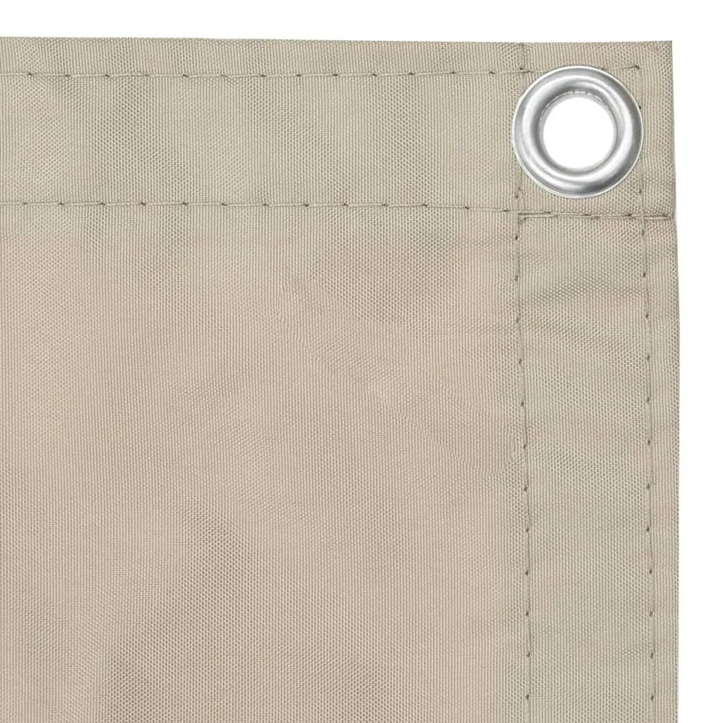 vidaXL Balcony Screen Beige 75x300 cm Oxford Fabric