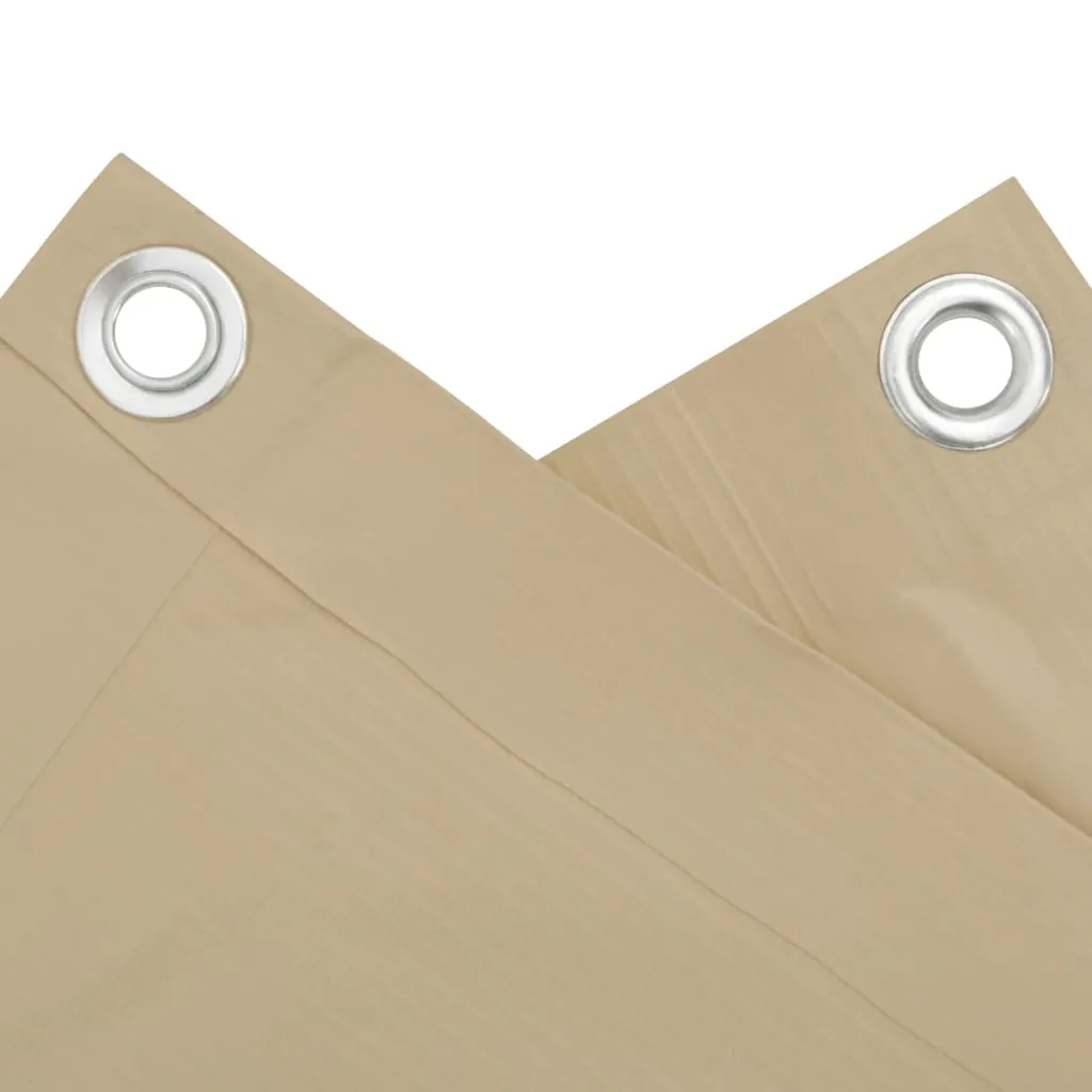 vidaXL Balcony Screen Beige 75x300 cm Oxford Fabric