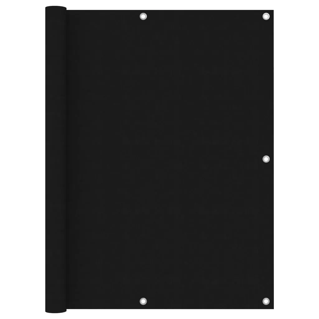 vidaXL Balcony Screen Black 120x300 cm Oxford Fabric
