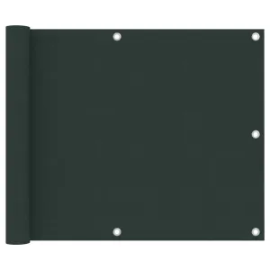 vidaXL Balcony Screen Dark Green 75x400 cm Oxford Fabric