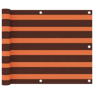 vidaXL Balcony Screen Orange and Brown 75x500 cm Oxford Fabric