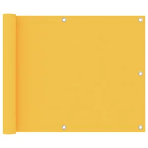 vidaXL Balcony Screen Yellow 75x300 cm Oxford Fabric