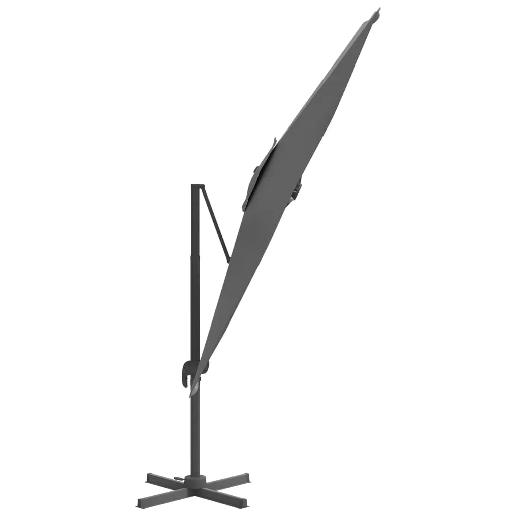 vidaXL Cantilever Garden Parasol with Aluminium Pole Anthracite 300x300 cm