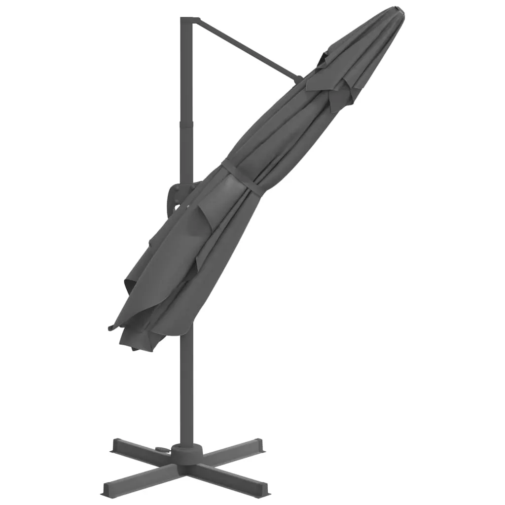 vidaXL Cantilever Garden Parasol with Aluminium Pole Anthracite 300x300 cm