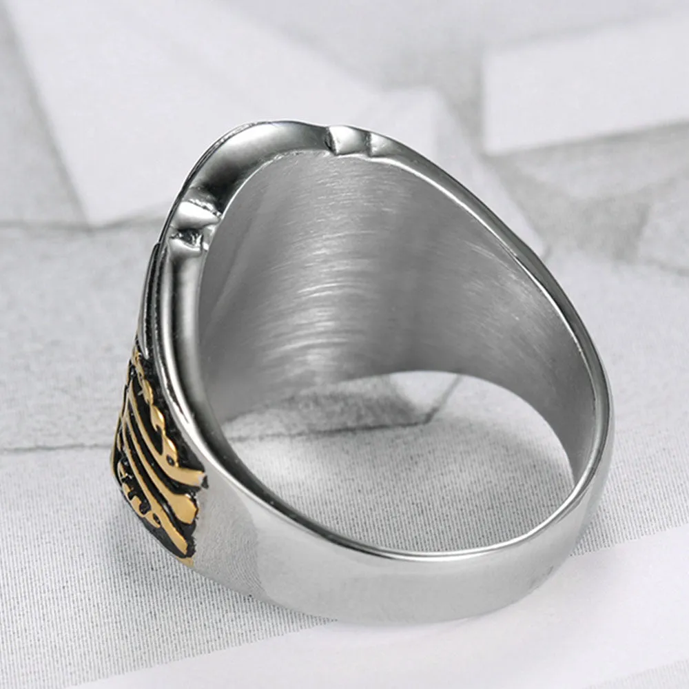 VINTAGE MASONIC COMPASS RING