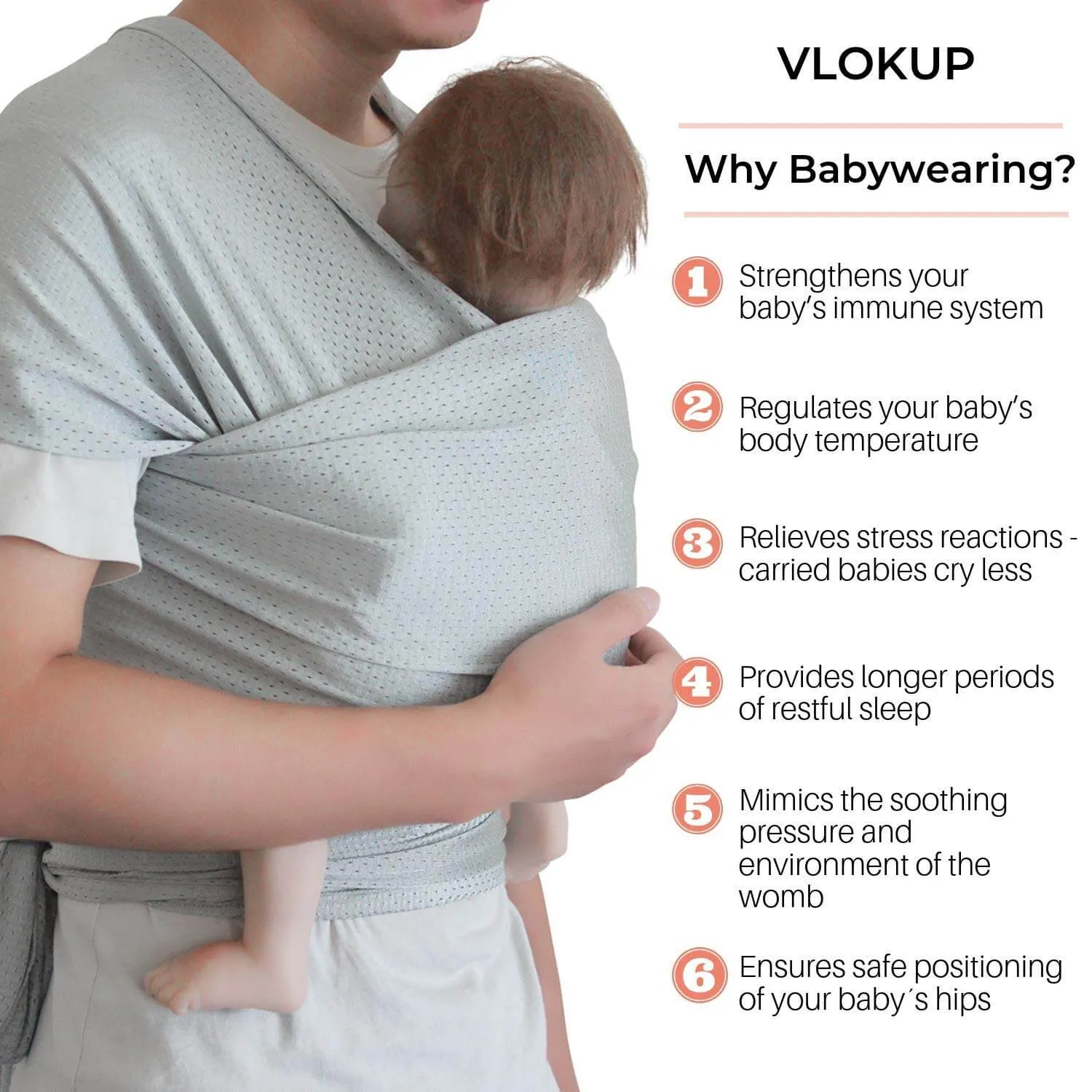 Vlokup Baby Wrap Water Sling Carrier Dark Blue