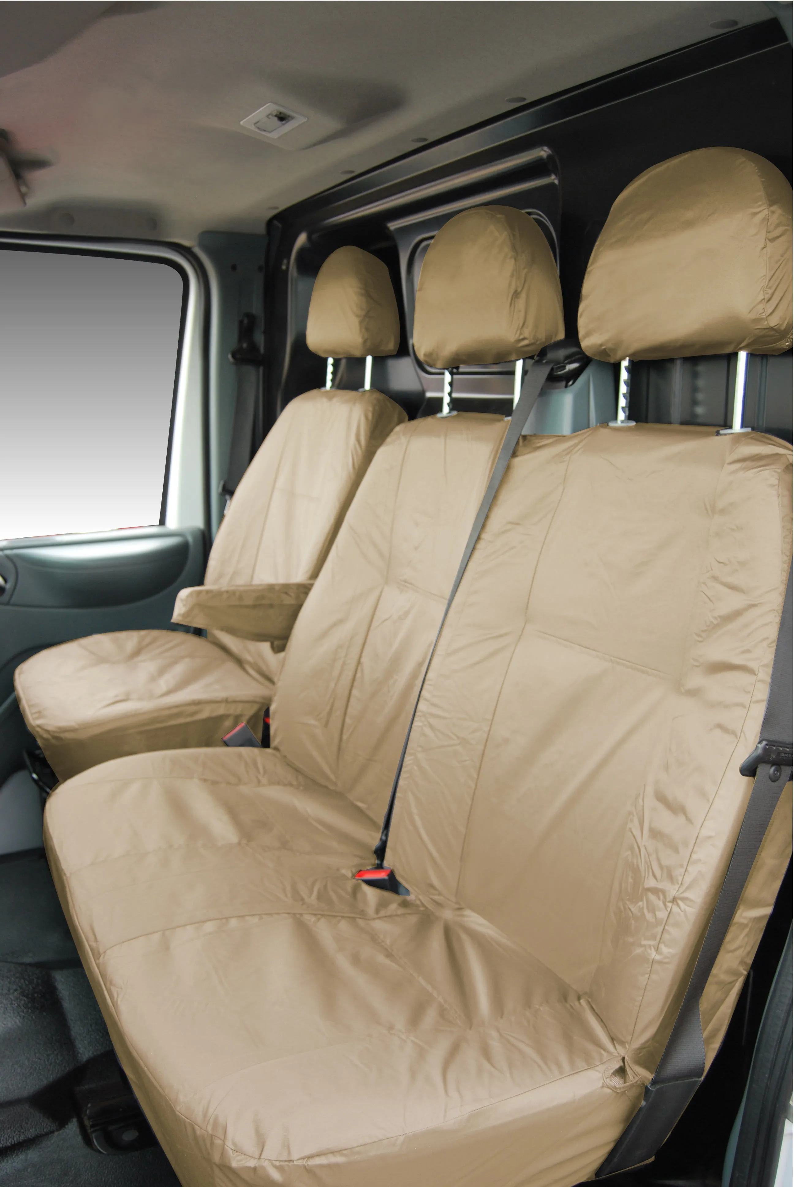 VW Transporter T6.1 , T6 , T5.1 INKA Front 1 2 Tailored Waterproof Seat Covers Sand MY-15-23