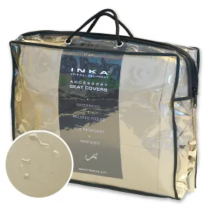VW Transporter T6.1 , T6 , T5.1 INKA Front 1 2 Tailored Waterproof Seat Covers Sand MY-15-23
