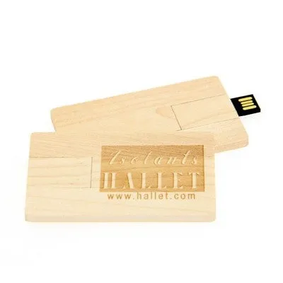 Wooden Card USB Flash Drive
