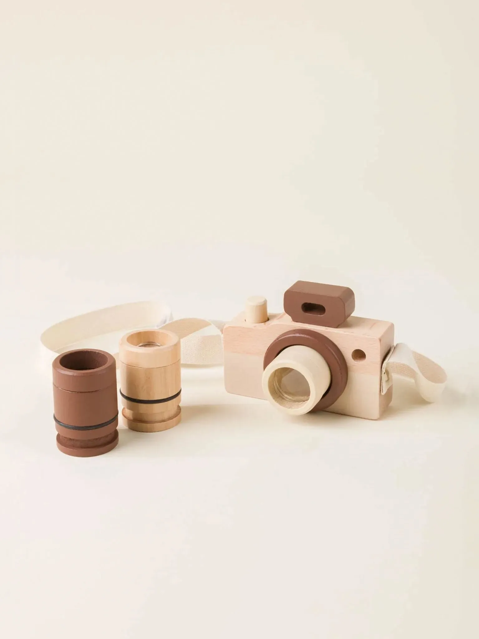 Wooden Toy Camera with Bag