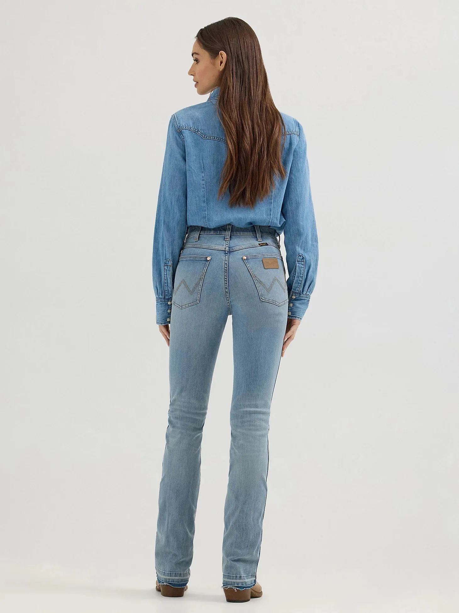 Wrangler x Lainey Wilson Raw Hem Boot Hugger Womans Jeans
